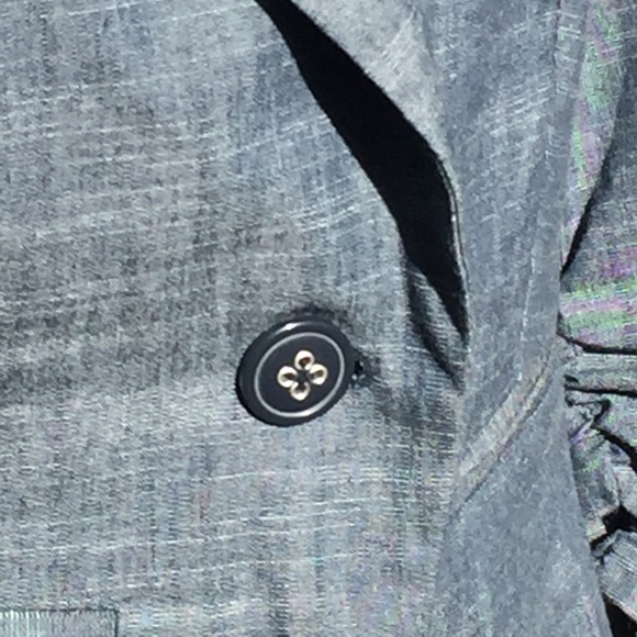 Marina Luna three-quarter inch chambray Scrunch sleeve cotton blend - Picture 9 of 10